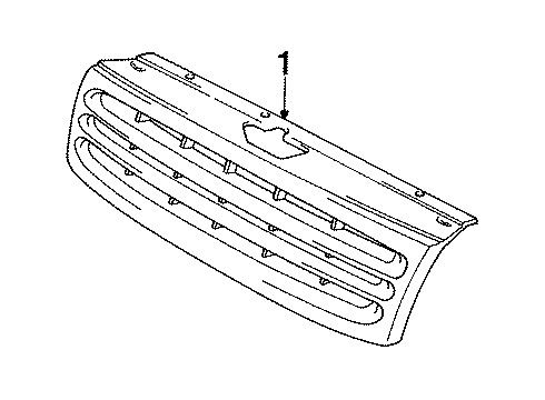 1992 Toyota Tercel Radiator Grille Emblem(Or Front Panel) Diagram for 75311-16470