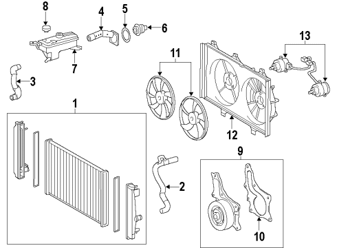 2016 Toyota RAV4 Engine Water Pump Assembly Diagram for 16100-39575