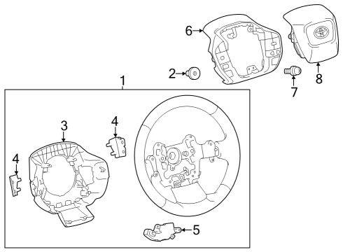 2023 Toyota Prius AWD-e GEAR ASSY, STEERING Diagram for 45510-47200