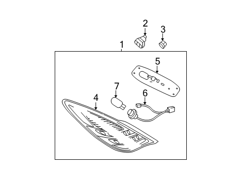 2007 Toyota Solara Rear Lamps - Combination Lamps Diagram