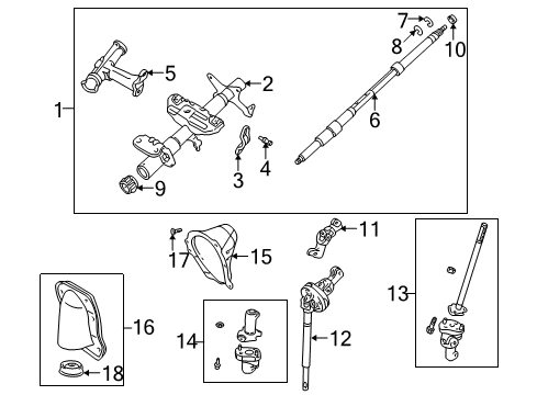 2001 Toyota Tacoma Steering Column & Wheel, Steering Gear & Linkage Diagram 3 - Thumbnail