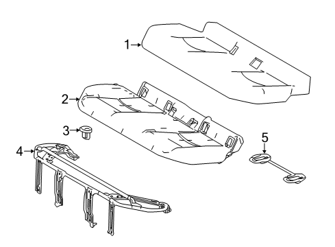 2017 Toyota Prius Rear Seat Cushion Cover (For Bench Type) Diagram for 71075-47550-C1