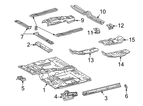 2004 Toyota Tundra Front Floor Diagram