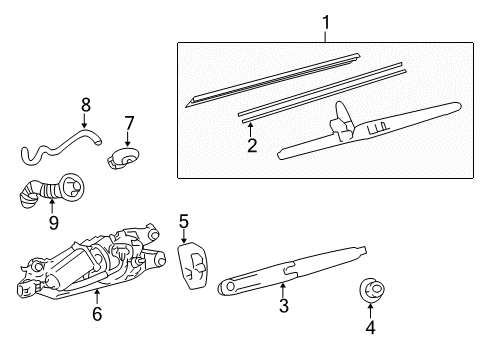 2018 Toyota 4Runner Wiper & Washer Components Diagram 1 - Thumbnail