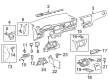 Toyota Corolla iM Dash Panel Vent Portion Covers Diagram - 55606-12110