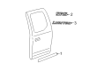 2001 Toyota Tundra Door Moldings Diagram - 75742-0C020-D0