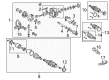 2004 Toyota Land Cruiser CV Boot Diagram - 04437-60081