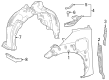 Toyota bZ4X Fender Diagram - 53812-42380