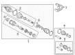 2007 Toyota Camry CV Joint Diagram - 43040-0W030