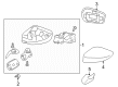 2014 Scion FR-S Mirror Cover Diagram - SU003-03070