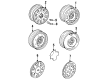 1996 Toyota Corolla Wheel Cover Diagram - 42602-02050