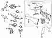 2022 Toyota C-HR Center Console Latch Diagram - 58908-10020