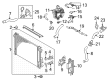 2021 Toyota Prius Prime Radiator Support Diagram - 16593-37210