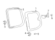 2001 Toyota Tundra Weather Strip Diagram - 62741-0C010