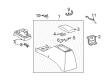 1999 Toyota Tacoma Center Console Base Diagram - 58802-04020-B1