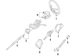 Toyota FJ Cruiser Steering Wheel Diagram - 45100-35460-B0