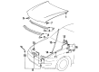 1998 Toyota 4Runner Hood Cable Diagram - 53601-10020-C0