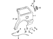 Toyota Land Cruiser Fuel Door Release Cable Diagram - 77035-60020