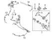 2001 Toyota Sienna Power Steering Reservoir Diagram - 44360-08010