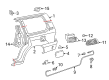 2004 Toyota Land Cruiser Fuel Door Diagram - 77350-60061