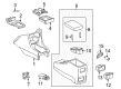 1997 Toyota Camry Center Console Base Diagram - 58910-33090-B0