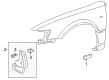 1998 Toyota Camry Mud Flaps Diagram - 76621-A9010