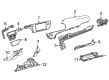 2021 Toyota Mirai Dash Panel Vent Portion Covers Diagram - 55607-62040