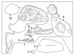 Toyota Grand Highlander Car Mirror Diagram - 87910-0E700