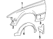 Toyota Celica Fender Diagram - 53801-14780