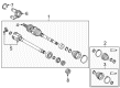 Toyota Axle Shaft Diagram - 43410-06732