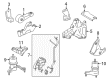2017 Toyota Camry Engine Mount Diagram - 12311-0P090
