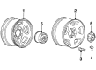 1997 Toyota Land Cruiser Wheel Cover Diagram - 42603-60202