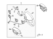 Toyota Matrix Steering Column Cover Diagram - 45186-02110-B0