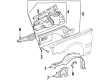 1985 Toyota Camry Wheelhouse Diagram - 53875-32010