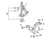 2019 Toyota C-HR Control Arm Diagram - 48068-F4010