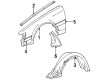 1988 Toyota Celica Mud Flaps Diagram - 76603-29095