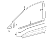 Toyota bZ4X Door Moldings Diagram - 75073-42070