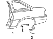 Toyota Corolla Mud Flaps Diagram - 76607-19185