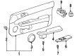 1997 Toyota Paseo Armrest Diagram - 74231-10032-C0