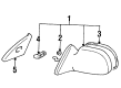 Toyota Paseo Car Mirror Diagram - 87940-1G030