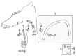 Toyota Highlander Mud Flaps Diagram - 76621-0E010