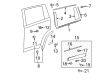 2019 Toyota Highlander Door Moldings Diagram - 75077-0E010