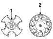 1997 Toyota Paseo Wheel Cover Diagram - 42602-16090