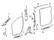 2022 Toyota Sienna Weather Strip Diagram - 62381-08050