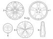 2023 Toyota bZ4X Wheel Cover Diagram - 42602-42050