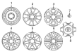 2022 Toyota 4Runner Wheel Cover Diagram - 4260B-35070