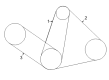 2000 Toyota RAV4 Drive Belt Diagram - 99365-91090