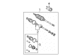 2009 Toyota Sienna CV Boot Diagram - 04438-08040