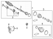 2023 Toyota Sienna Axle Shaft Diagram - 43410-08150