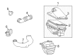 1998 Toyota Corolla Air Filter Box Diagram - 17700-0D010